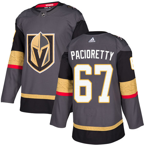 Adidas Men Vegas Golden Knights #67 Max Pacioretty Grey Home Authentic Stitched NHL Jersey